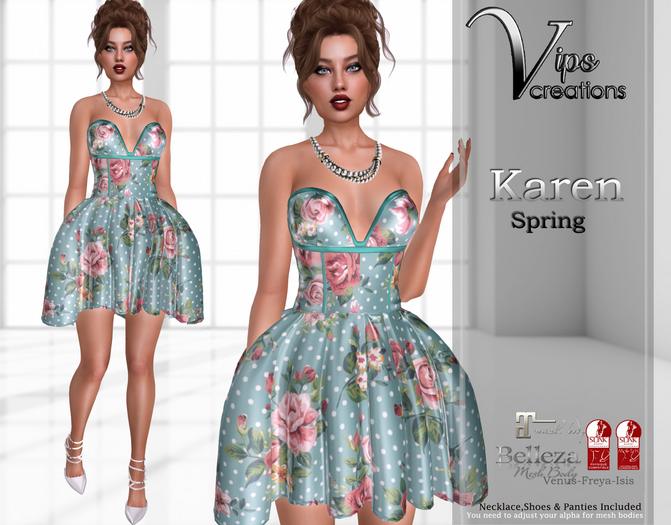 [Vips Creations] - Female Dress - [Karen-Spring]FITTED