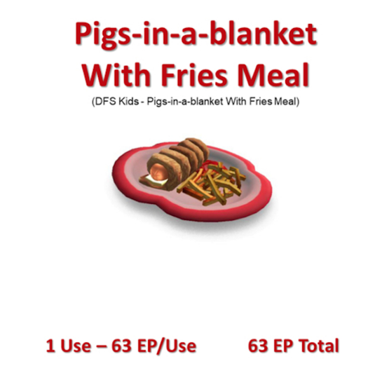 DFS Kids - Pigs-in-a-blanket With Fries Meal * yummy*