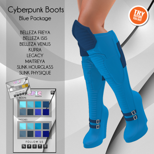 [EPIC] Cyberpunk Boots Basic BleuPack (ADD ME)
