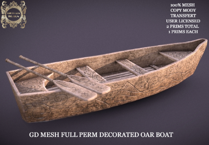 GD MESH FULL PERM DECORATED OAR BOAT