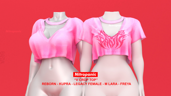NitroPanic_V Crop Top PINK
