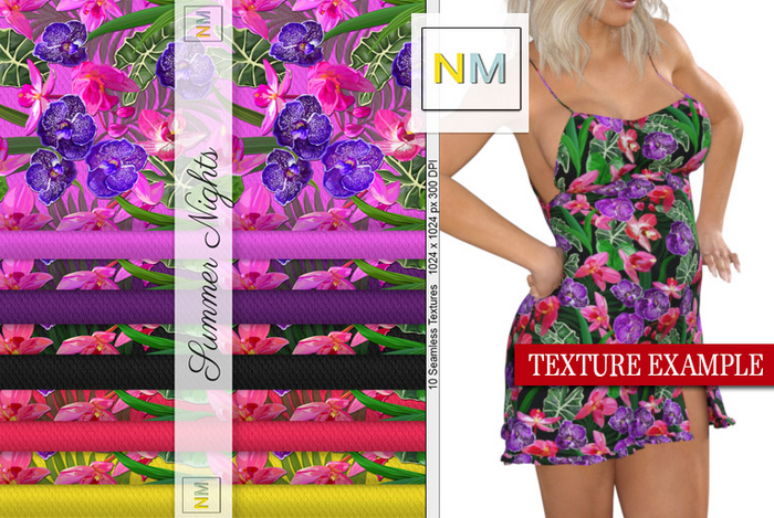 Summer Nights Matchup Kit 10 Seamless Textures NM