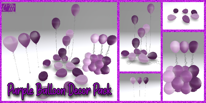 [CM] Purple Balloon Decor Pack