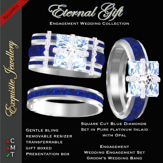 Exquisite Eternal Gift Platinum Opal Wedding Collection