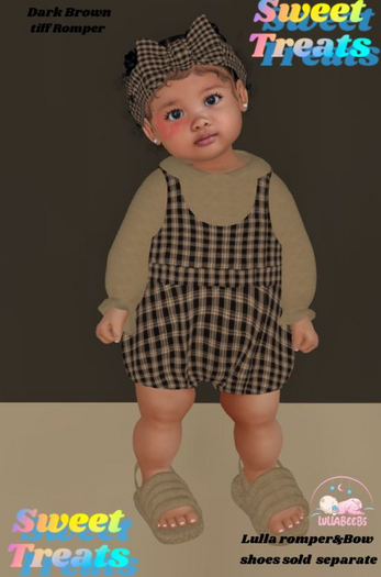 Sweet treats-Tiff Romper-DarkPlaid-boxed