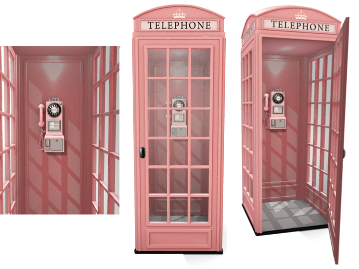 floorplan. payphone booth / pink RARE