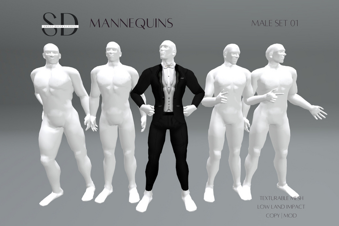 Fatpack - Mesh Male Mannequin 2.0 - Set 01