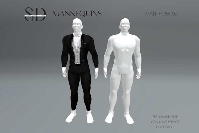Mesh Male Mannequin 2.0 - Pose 02