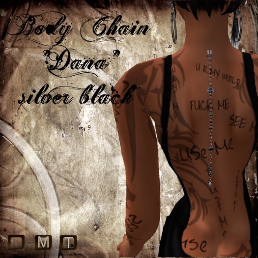 Body Chain Dana silver black