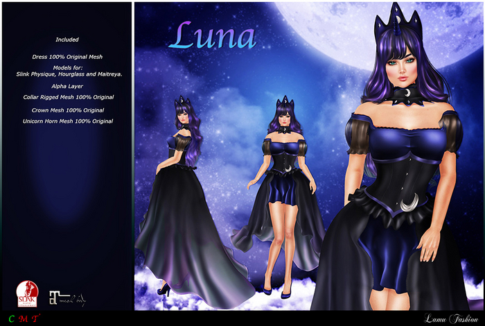 -Lamu Fashion-Gown *Luna* Black