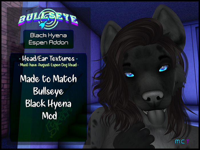 (B) Black Hyena Addon for Espen Dog Head