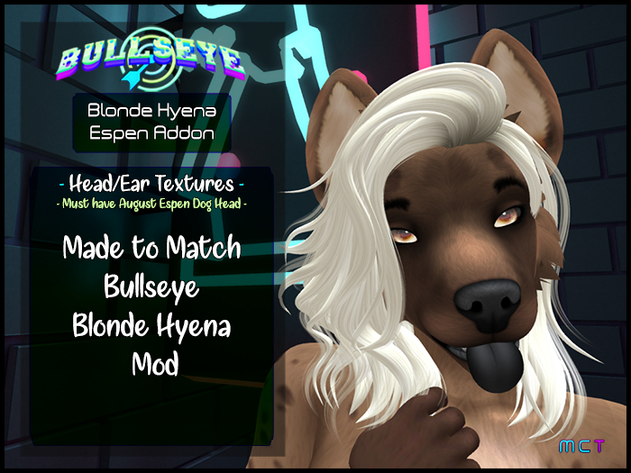 (B) Blonde Hyena Addon for Espen Dog Head