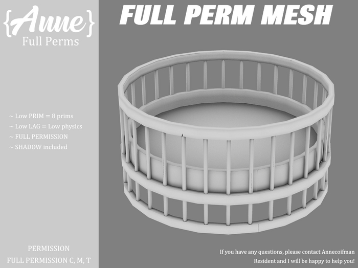 {Anne} Circle Simple Crib (FULL PERM)