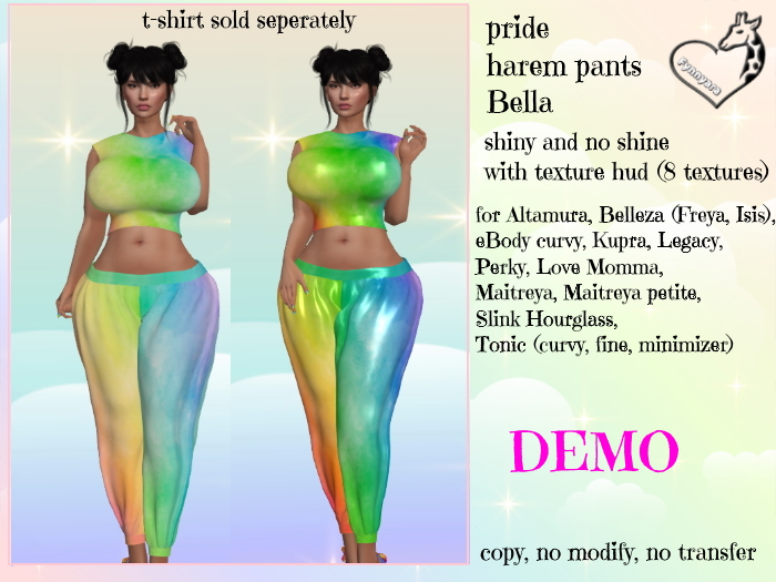 demo pride harem pants Bella