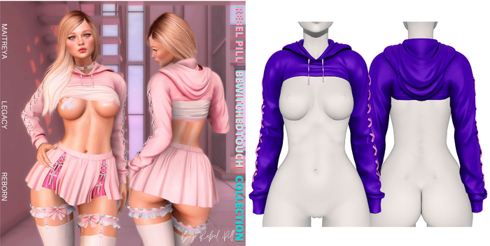 Rebelpill - BewitchedTouch Collection Hoodie Uniform Blue