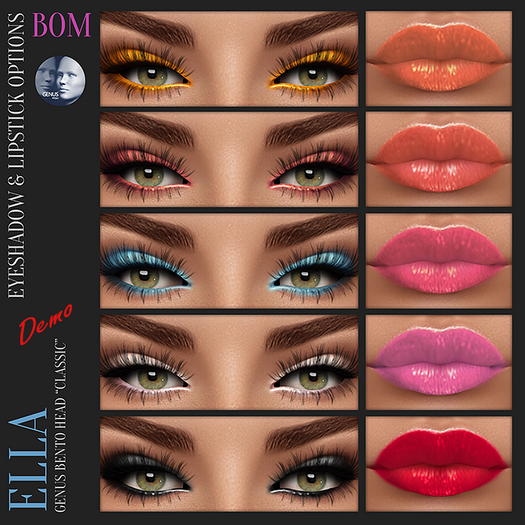 DEMO | DREAM INK "Genus ELLA Add-On Eyeshadows&Lipstick Appliers" Special Creation Medium | BOM