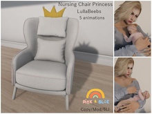 Nursing Chair Princess LullaBeebs {Pink&Blue}
