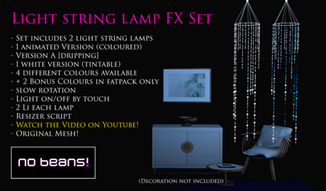 Second Life Marketplace - [NB!] - Light String Lamp FX Set (lizzard)