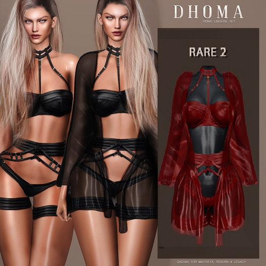 2. Dhoma Ronie Set Lara Burgundy RARE MAITREYA