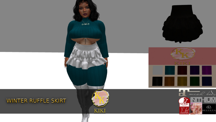 {KiKi Apparel} Winter Ruffle Skirt