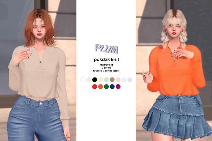 *~ PLUM . pokdak knit . natural