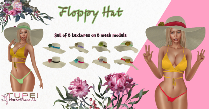 TuPei  Swoosh Floppy Hat - Set of 8