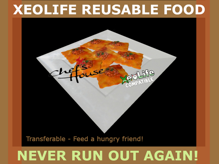 Xeolife Reusable Food - Pasta Cheese & Basil Ravioli