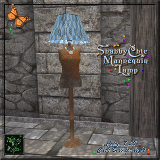 Shabby Chic Mannequin Lamp