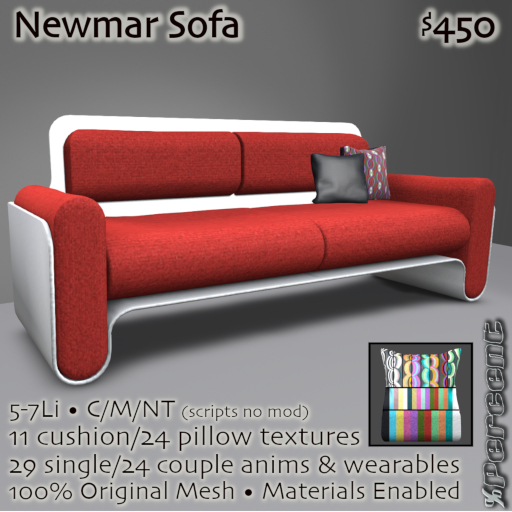 % Newmar Sofa *MESH*