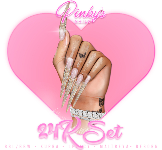 !! Pinky's Nails !! 24K Set ' Stiletto