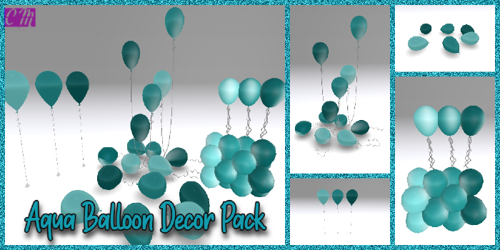 [CM] Aqua Balloon Decor Pack
