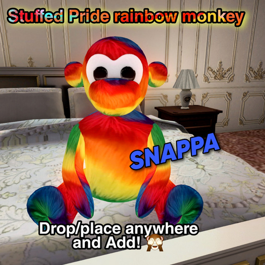 SNAPPA - Stuffed Pride Rainbow Monkey