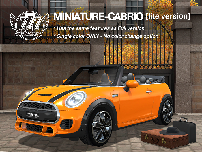 [777-lite] Miniature-CABRIO - Orange (boxed)
