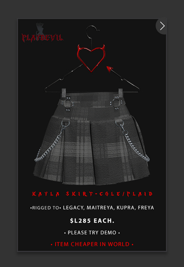 P.D - Kayla Skirt - COLE/PLAID {ADD ME}