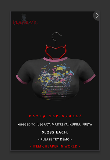 P.D - Kayla Top - SKULLS {ADD ME}