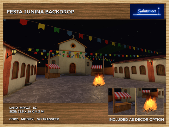 Saintstreet Festa Junina Backdrop (WearAdd Unpack)