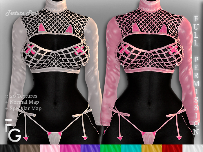.Fragile. PACK I - 20 Textures Full Perm for MM Top And Pantie