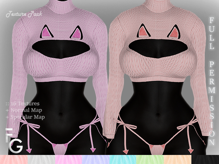 .Fragile. PACK II - 16 Textures Full Perm for MM Top And Pantie