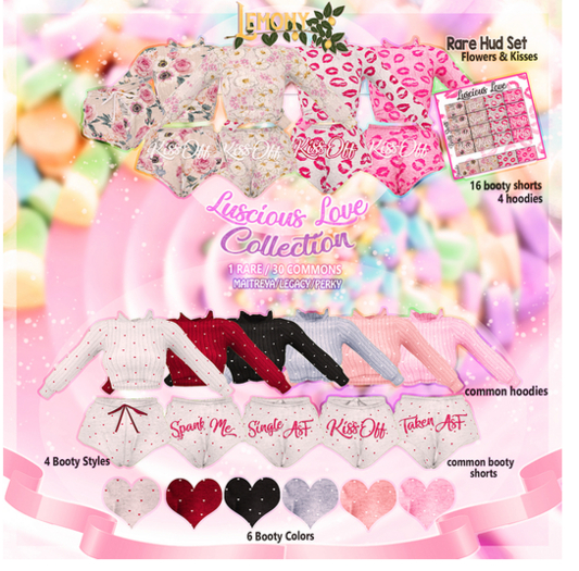 .Lemony. Luscious Love Booty/black spank M