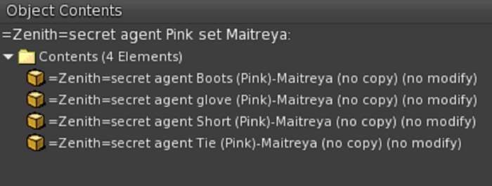 =Zenith=secret agent Pink set Maitreya