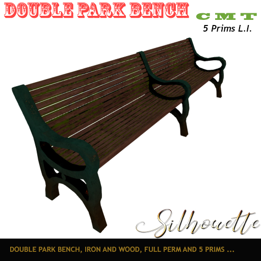 [Silhouette] - Double park bench