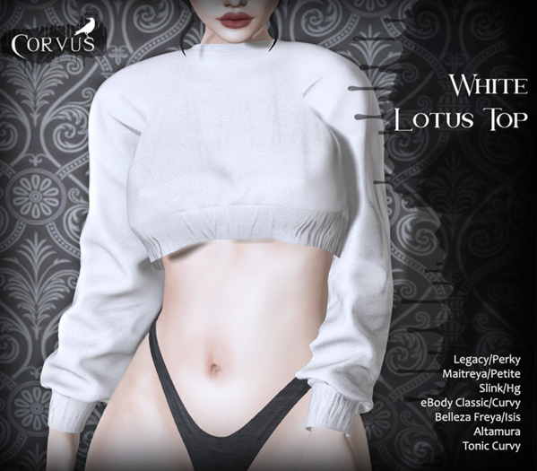 Corvus : White Lotus Top