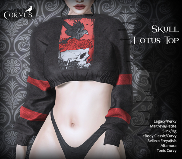 Corvus : Skull Lotus Top