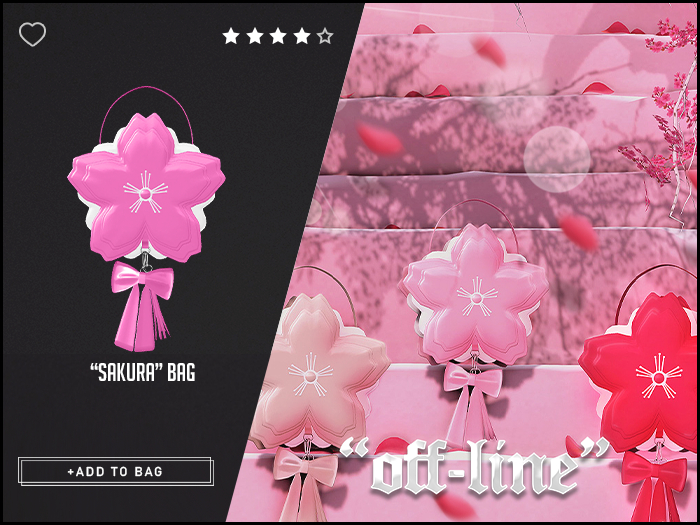 "Off-Line" x "Sakura" Bag / Taffy