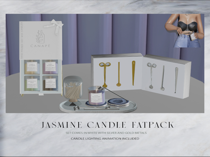 [Canape] Jasmine White Candle Set Fatpack