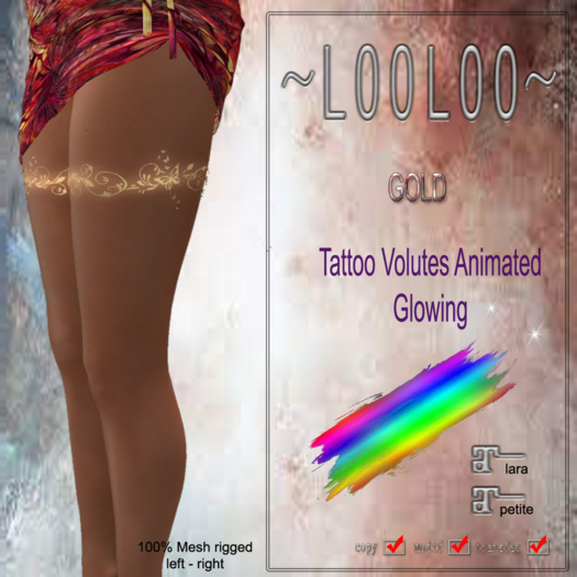 ~ LOOLOO ~ TATTOO VOLUTES Animated [GOLD]