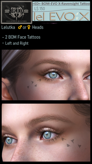 =ED= BOM-EVOX- RAVENSIGHT TATTOO - [Unisex]