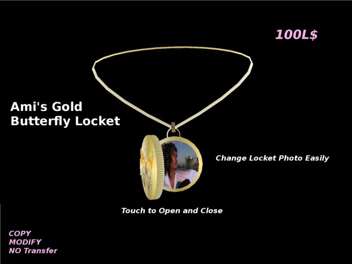 Ami's Gold Butterfly Locket