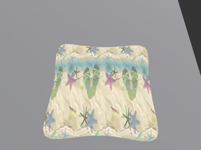 Flip Flops Green Beach Pillow