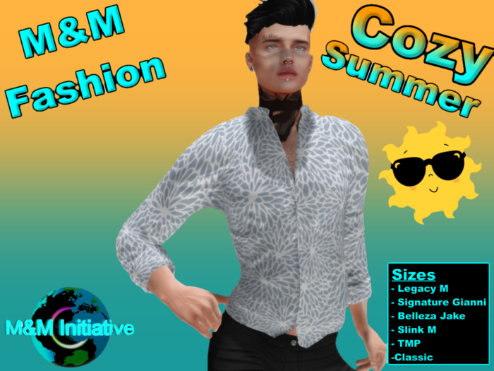 (M&M Fashion) Cozy Summer Shirt - L/Grey
